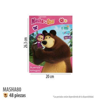 LIBRO PARA COLOREAR 80 PGS MASHA Y EL OSO