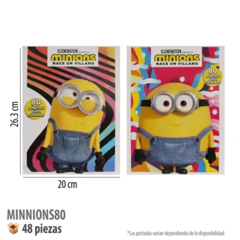 LIBRO PARA COLOREAR80 PAGS MINNIONS