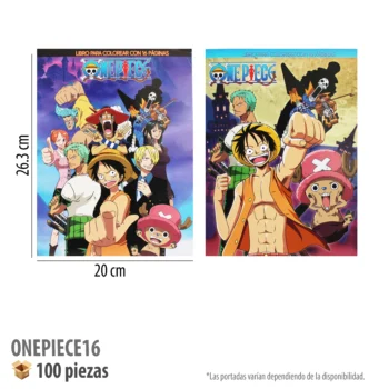 LIBRO PARA COLOREAR 16 PAGS ONEPIECE