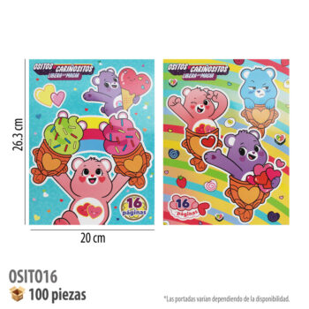 LIBRO PARA COLOREAR 16 PGS OSITOS CARIÑOSITOS