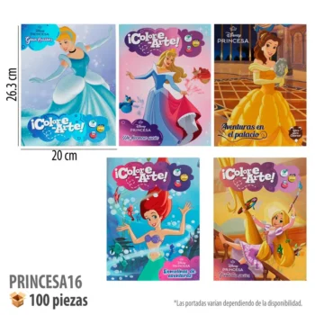 LIBRO COLOREAR 16 PGS PRINCESAS