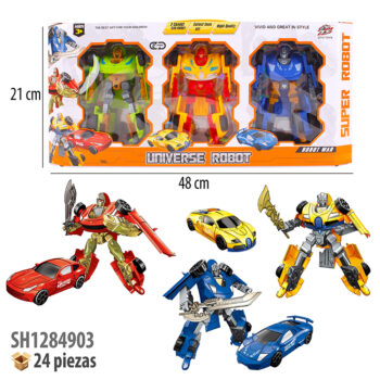ROBOT TRANSFORMER 3 PIEZAS