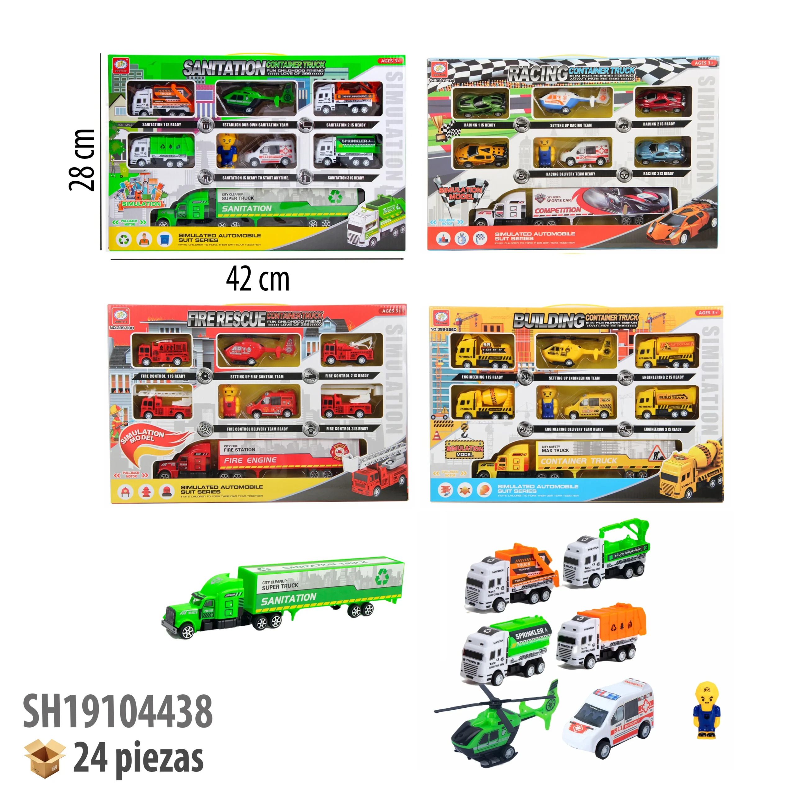 TRAILER CON VEHICULOS FRICCION