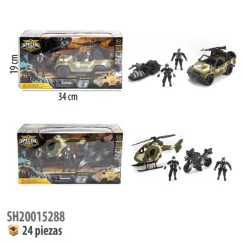 SET MILITAR CON ACCESORIOS.