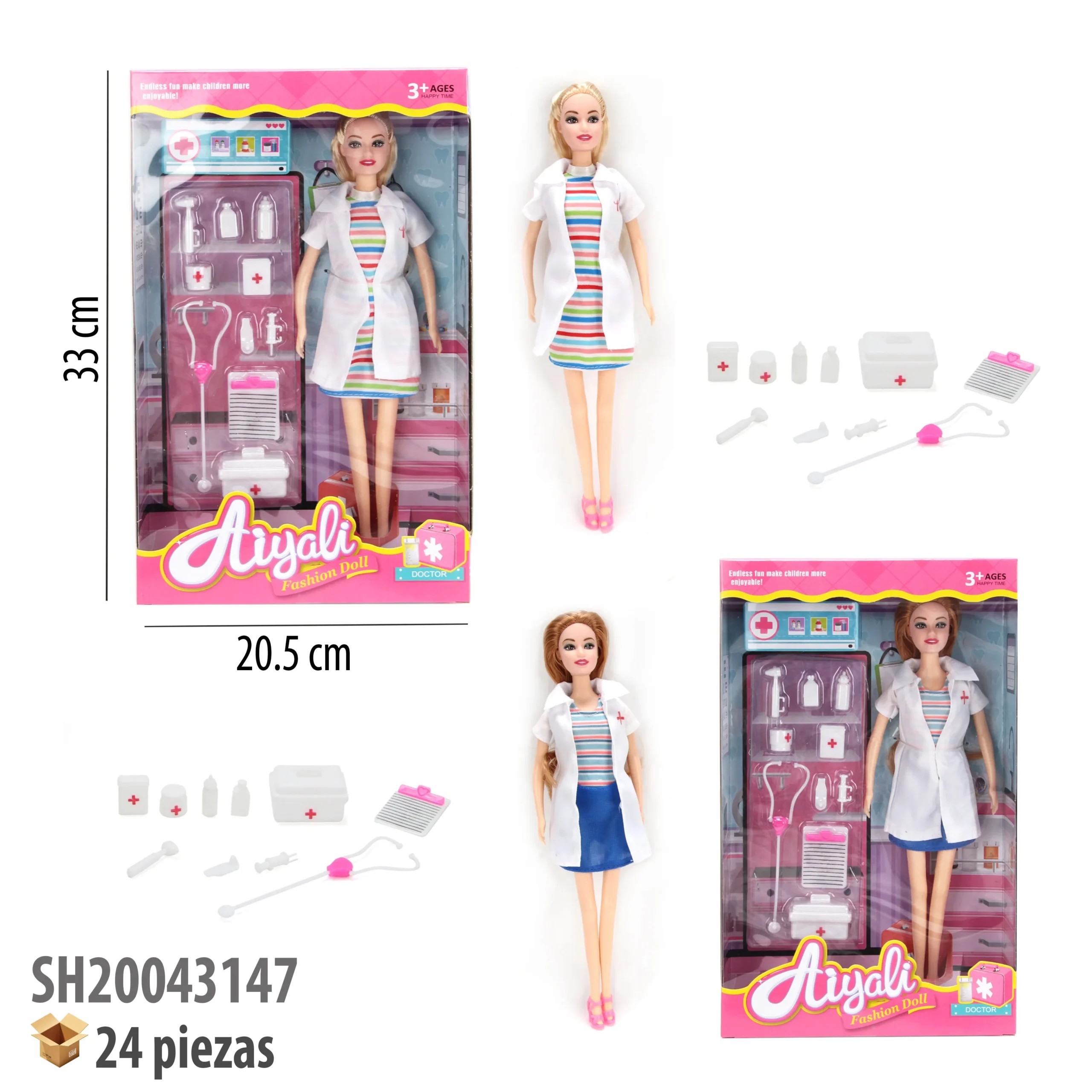MUÑECA CON ACCESORIOS.