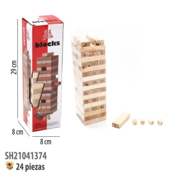 JUEGO DE MESA DE MADERA
