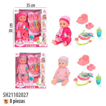 MUÑECA  CON SONIDO Y ACCESORIOS