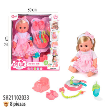 MUÑECA  CON SONIDO Y ACCESORIOS