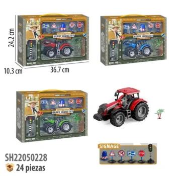 TRACTOR DE GRANJA FRICCION CON ACCESORIOS