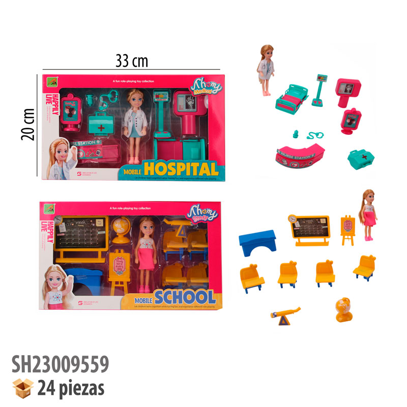 MUÑECA CON ACCESORIOS.