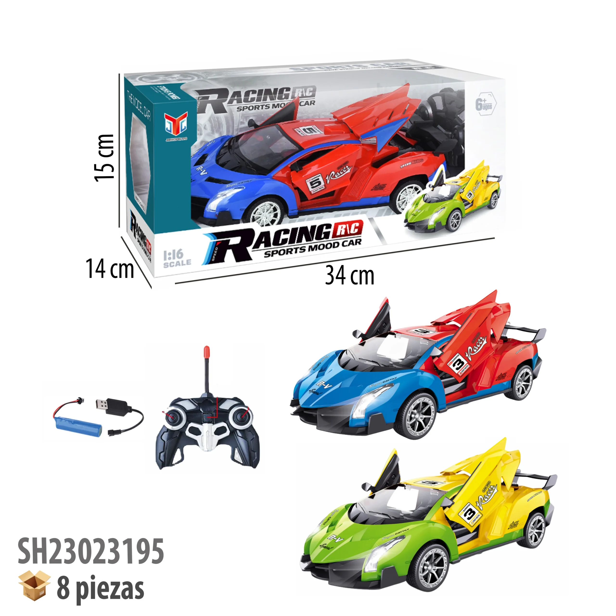 CARRO CON CONTROL REMOTO RECARGABLE
