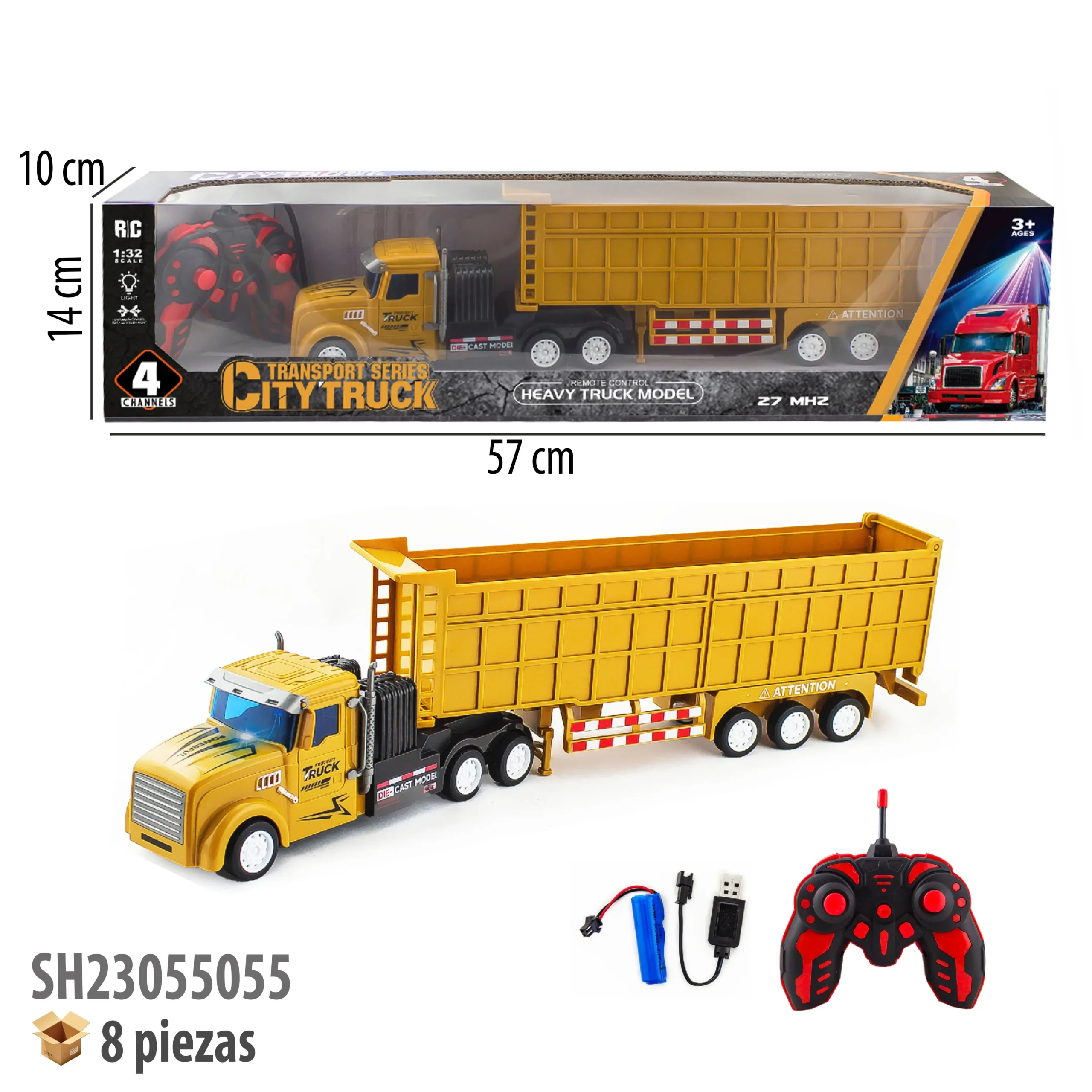 TRAILER CON CONTROL REMOTO RECARGABLE