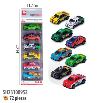CARROS DIE CAST 6 PIEZAS