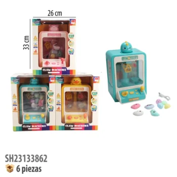 JUEGO ATRAPA PELUCHES CON LUZ Y SONIDO