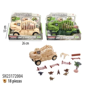 DINOSAURIO CON ACCESORIOS LUZ Y SONIDO