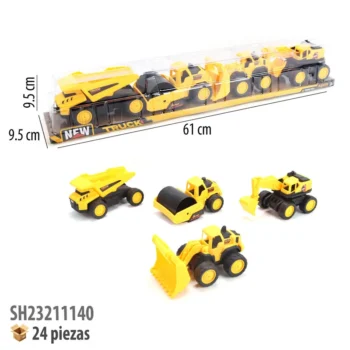 TRACTORES CONSTRUCCION FRICCION 4 PIEZAS.
