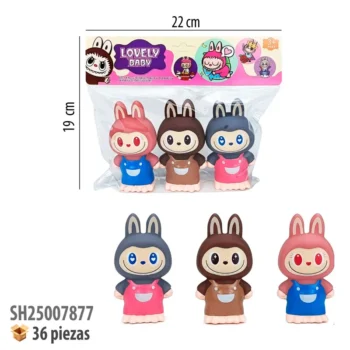 MUÑEQUITOS CHILLONES 3 PIEZAS