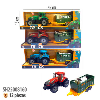 TRACTORES DE GRANJA CON ANIMALES FRICCION