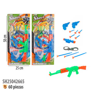 PISTOLA CON DARDOS Y ACCESORIOS