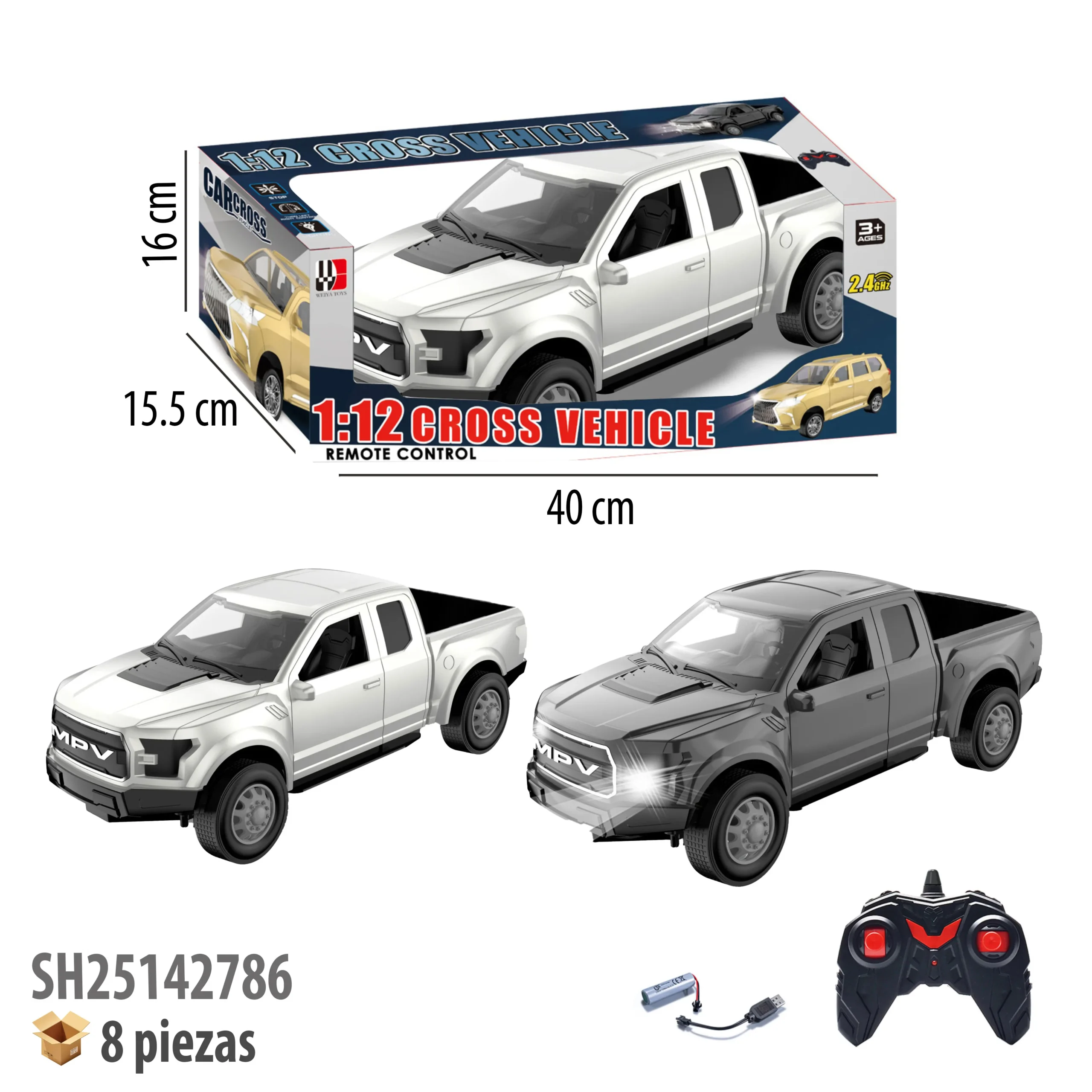 CAMIONETA CON CONTROL REMOTO RECARGABLE