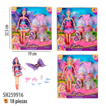 MUÑECA HADA CON ACCESORIOS