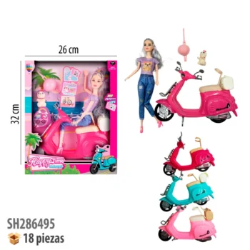 MUÑECA CON ACCESORIOS.