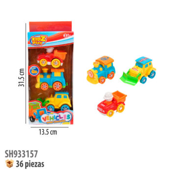 CARROS FRICCION 3 PIEZAS