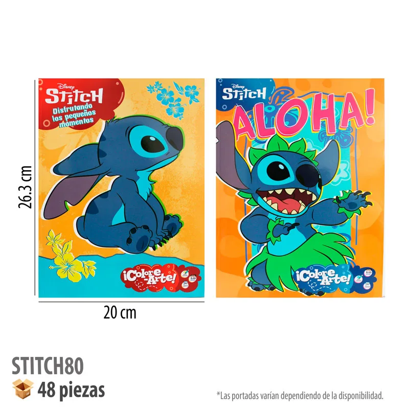 LIBRO COLOREAR 80 PGS STITCH