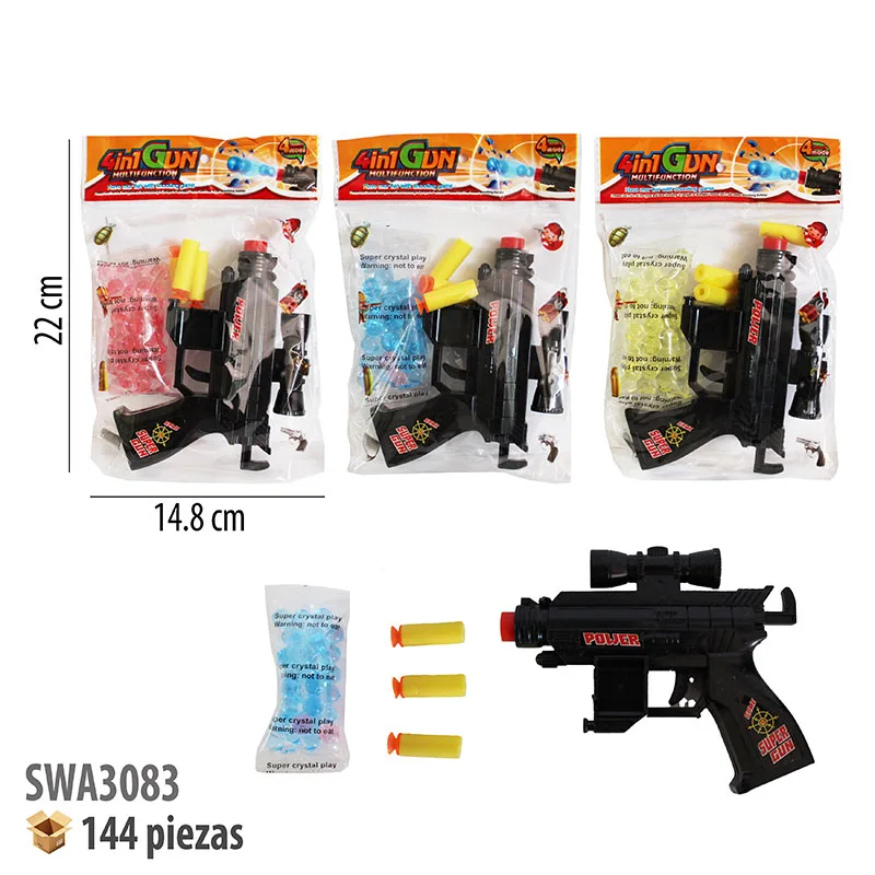 PISTOLA DE HIDROGEL CON DARDOS