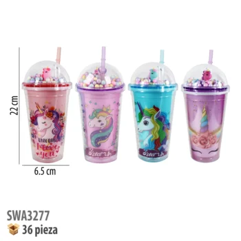 VASO CON POPOTE 450ML