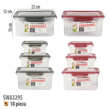 CONTENEDORES DE PLASTICO 3 PIEZAS