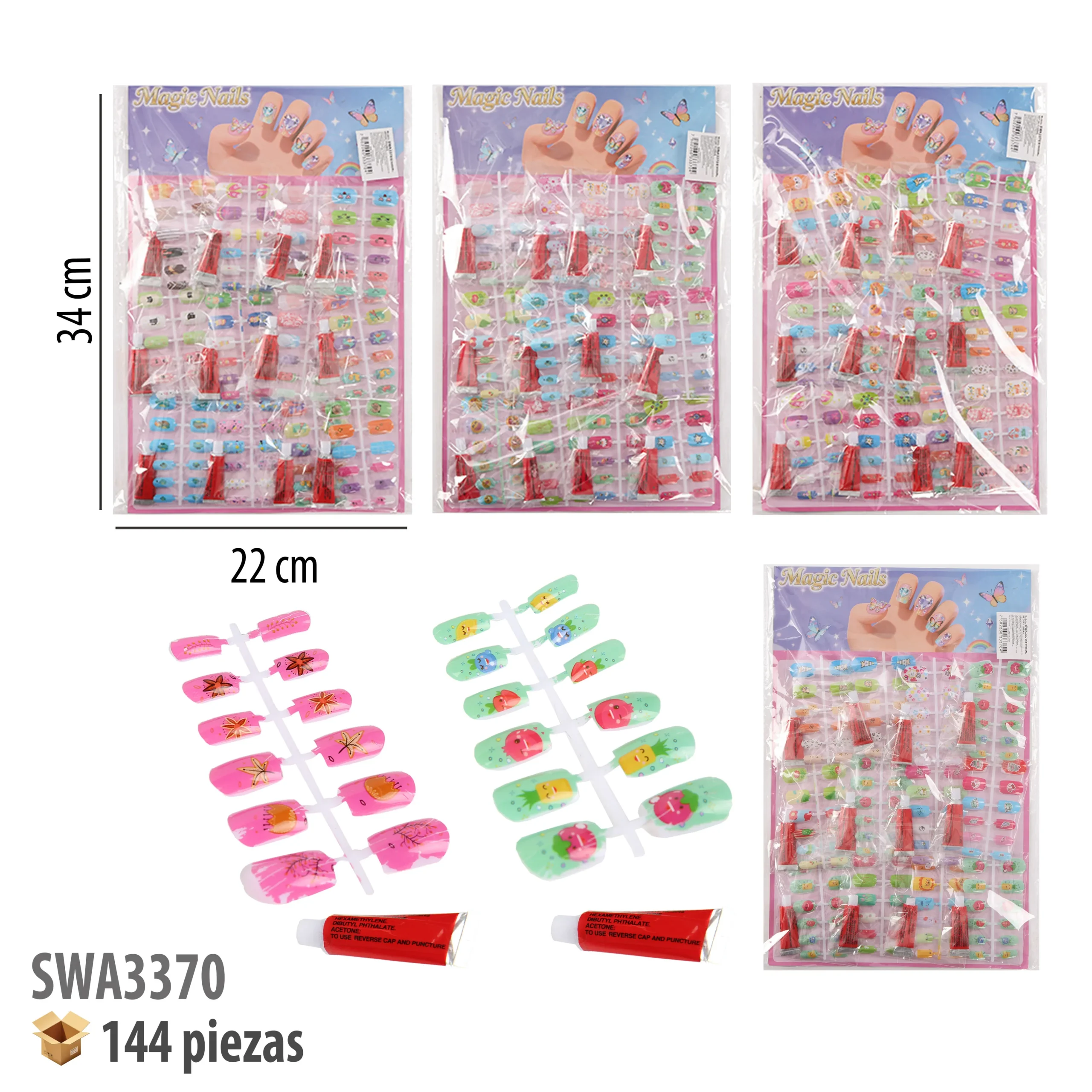 SET DE 12 UÑAS