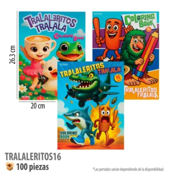 LIBRO PARA COLOREAR 16 PAGS TRALALERITOS